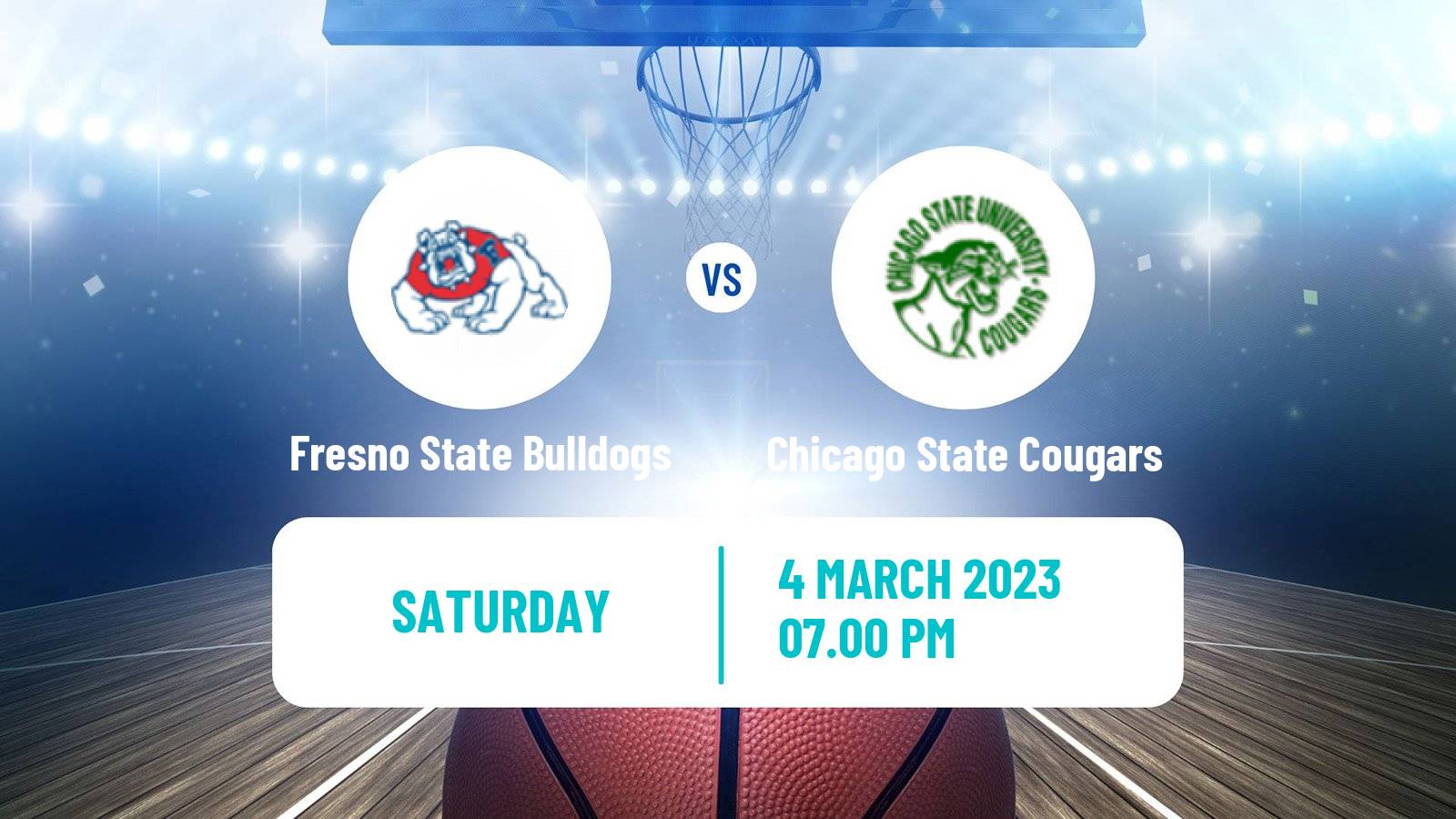 Basketball NCAA College Basketball Fresno State Bulldogs - Chicago State Cougars