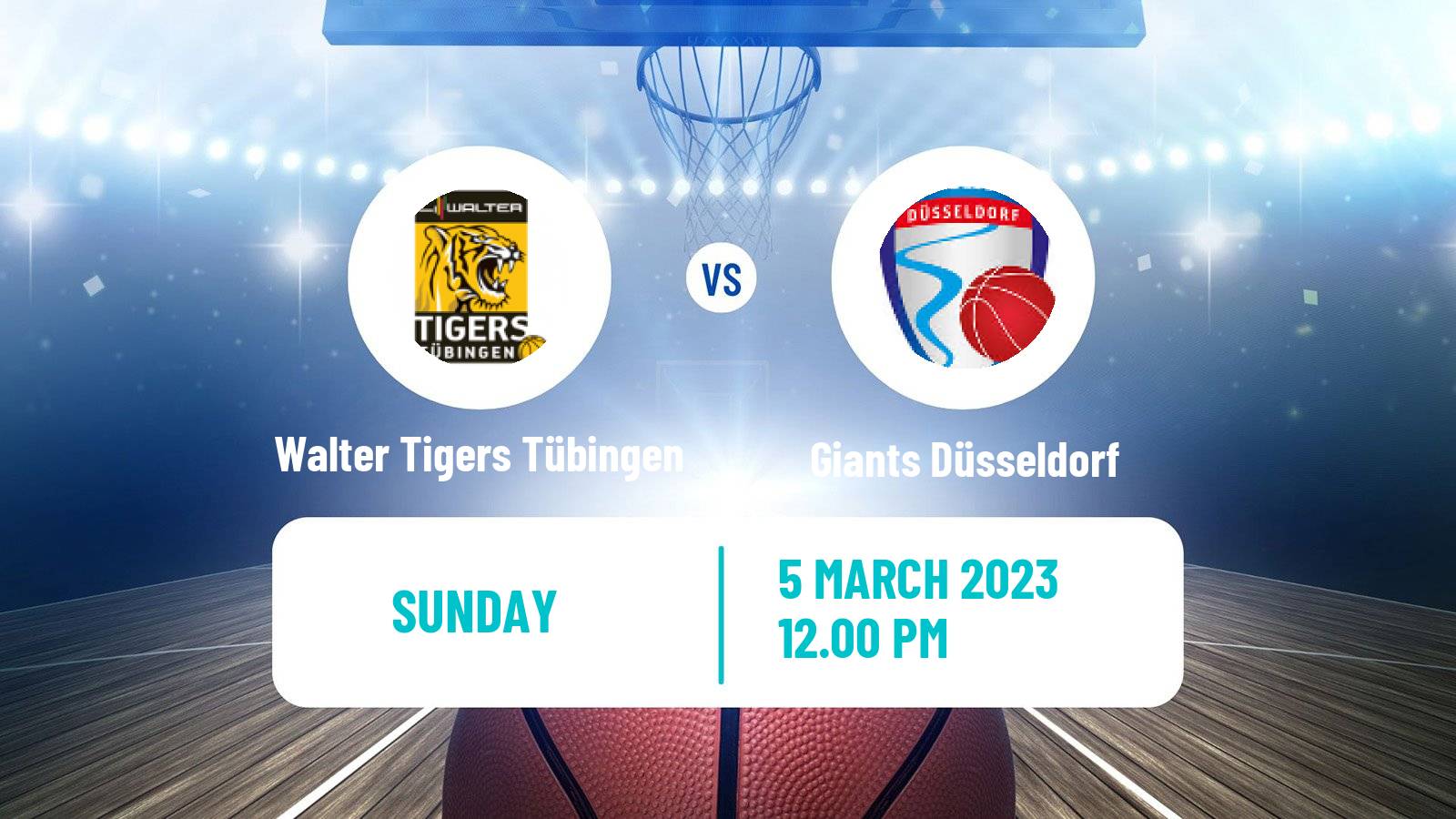 Basketball German Pro A Basketball Walter Tigers Tübingen - Giants Düsseldorf