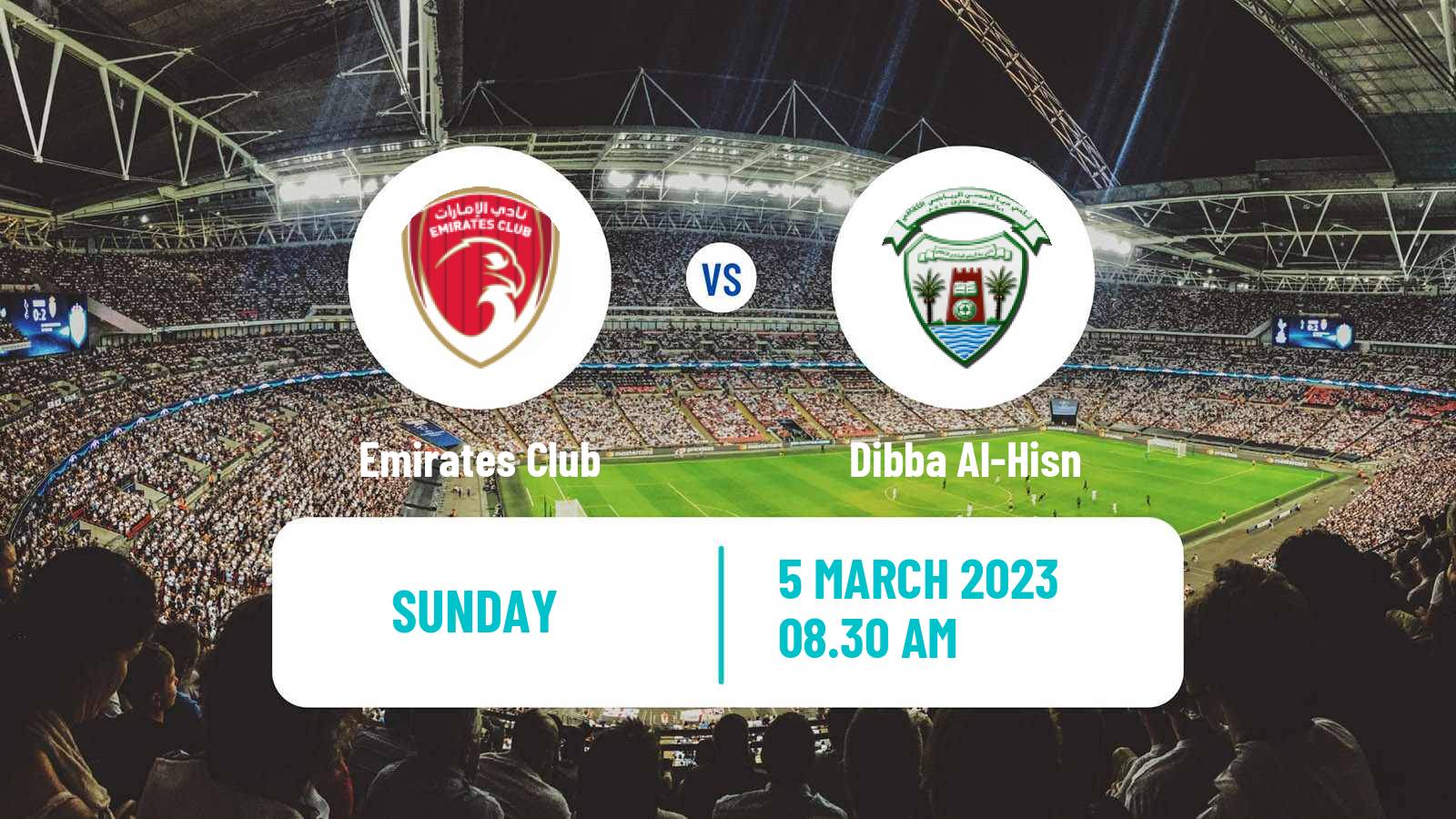 Soccer UAE Division 1 Emirates Club - Dibba Al-Hisn