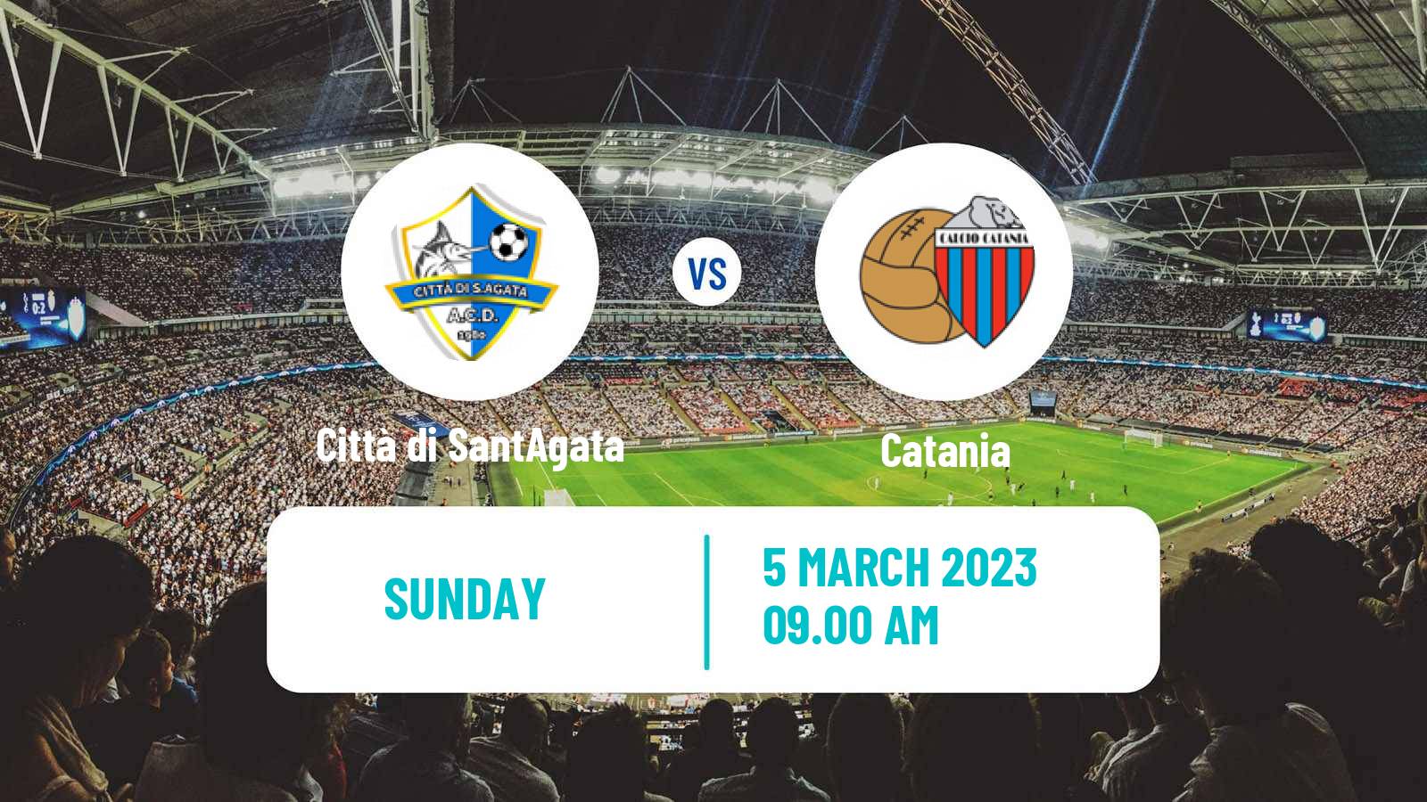 Soccer Italian Serie D - Group I Città di SantAgata - Catania