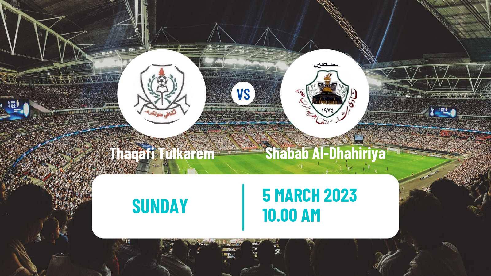 Soccer Palestinian Premier League Thaqafi Tulkarem - Shabab Al-Dhahiriya