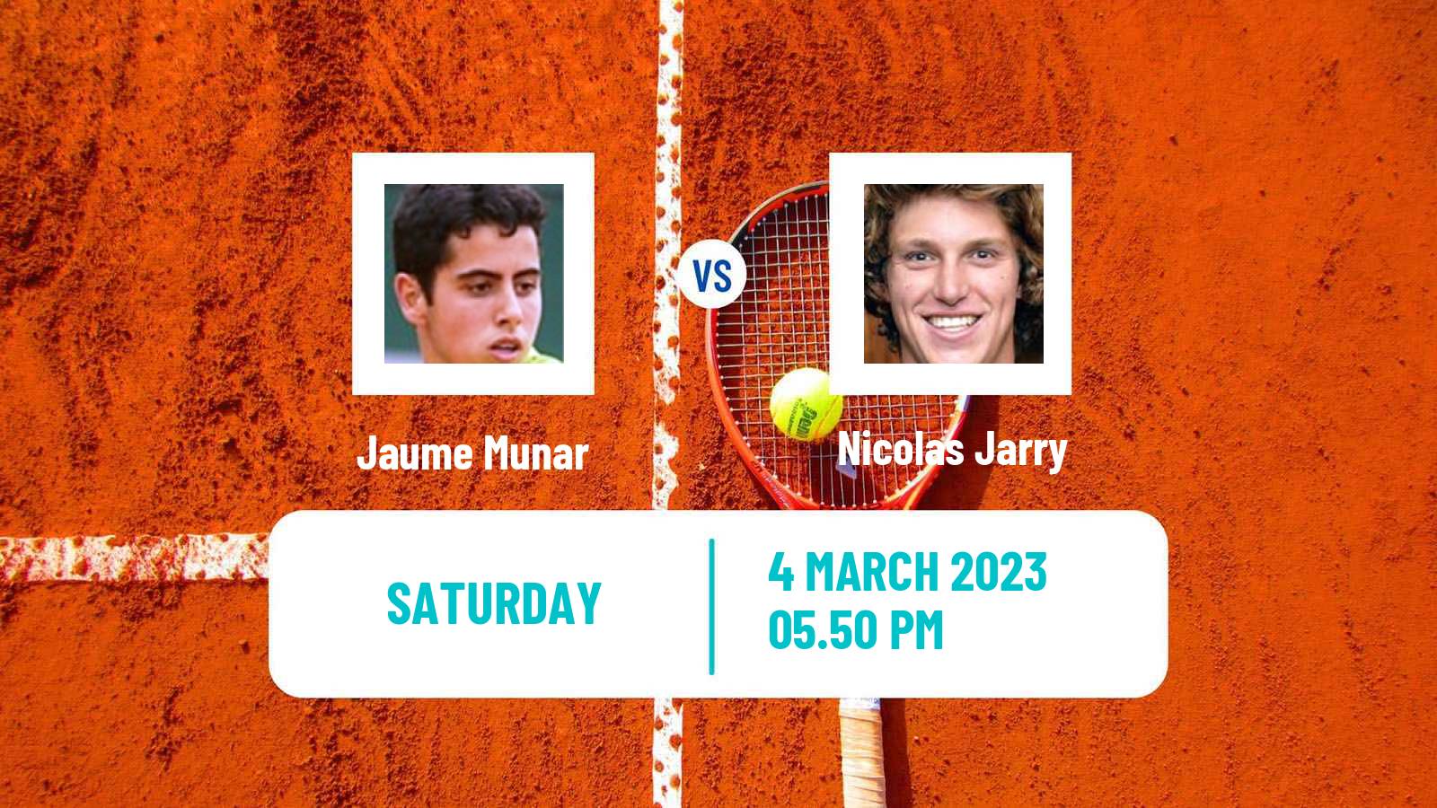 Tennis ATP Santiago Jaume Munar - Nicolas Jarry