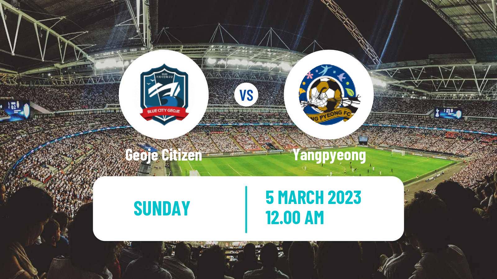 Soccer South Korean Cup Geoje Citizen - Yangpyeong