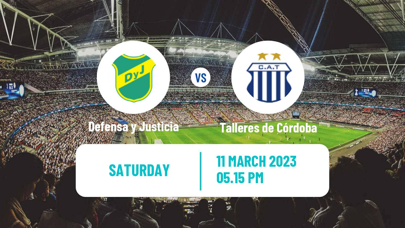 Soccer Argentinian Liga Profesional Defensa y Justicia - Talleres de Córdoba