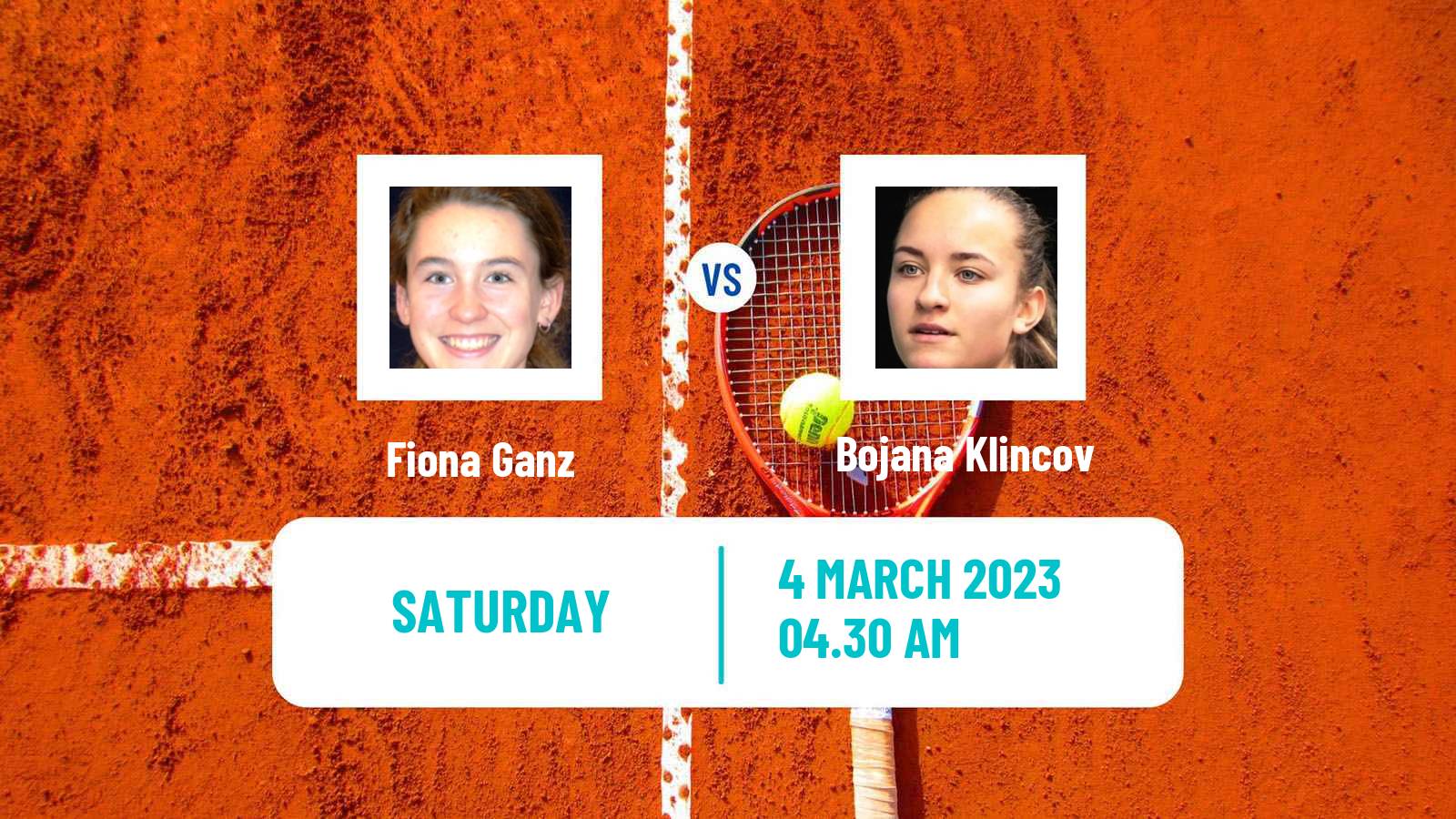Tennis ITF Tournaments Fiona Ganz - Bojana Klincov