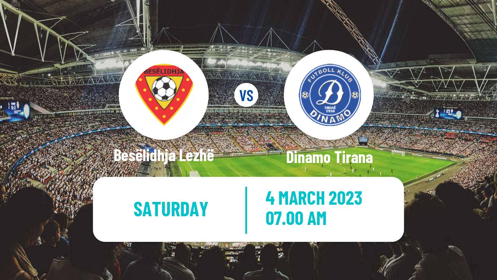 Soccer Albanian First Division Besëlidhja Lezhë - Dinamo Tirana