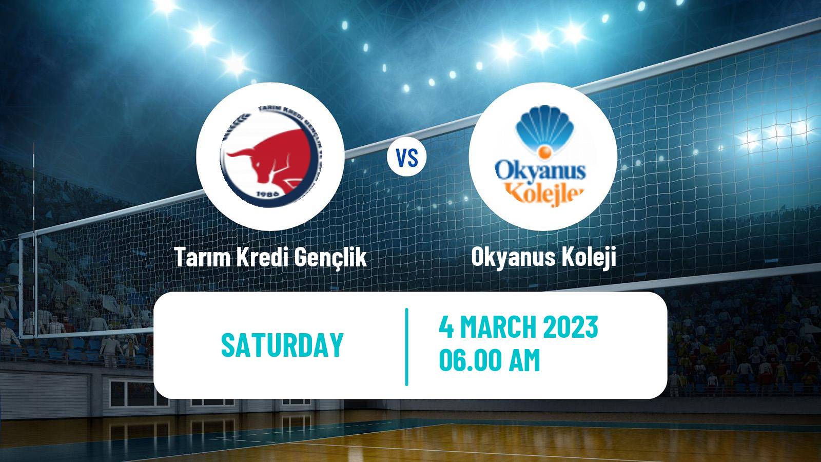 Volleyball Turkish 1 Ligi Volleyball Tarım Kredi Gençlik - Okyanus Koleji