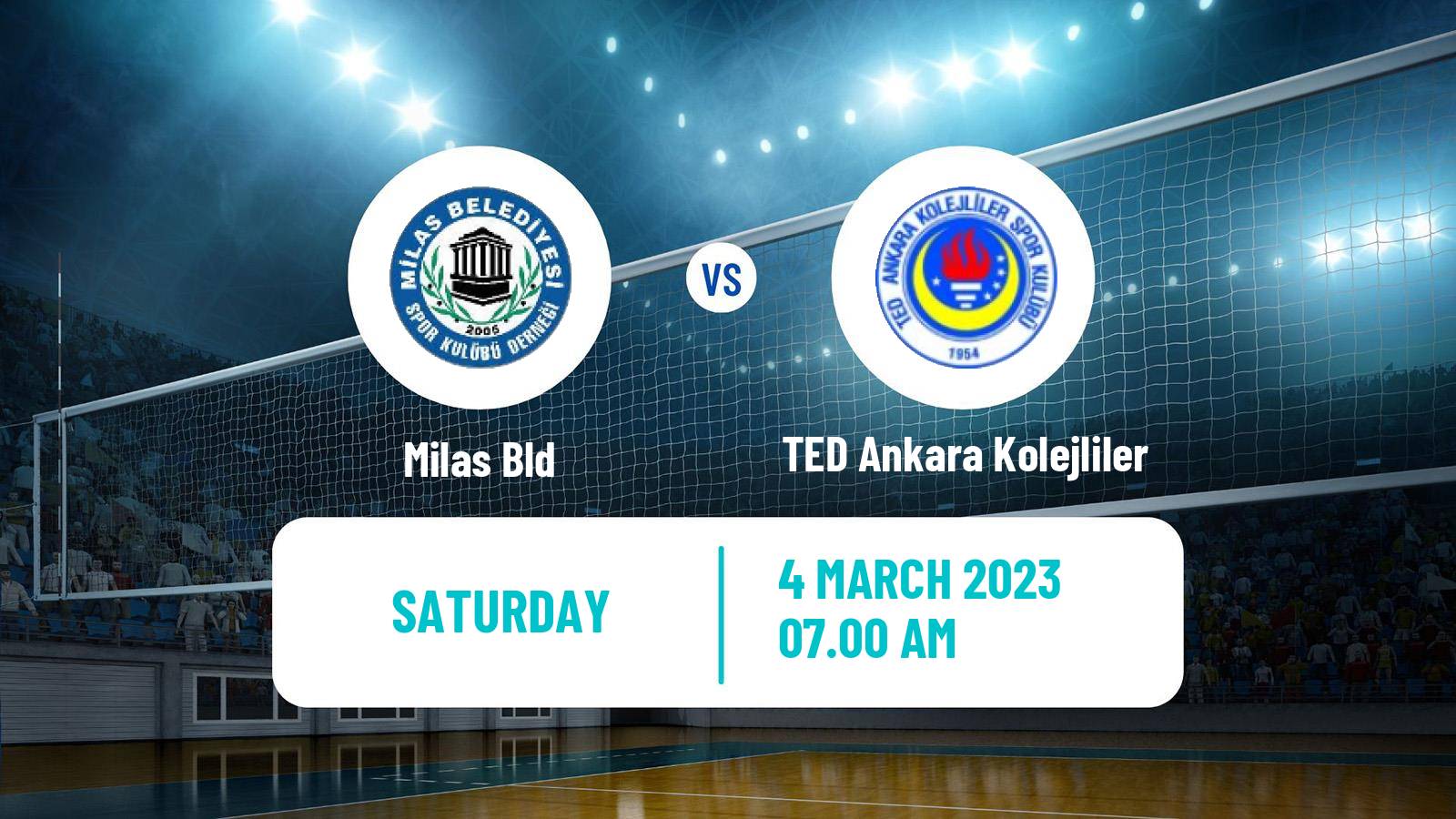 Volleyball Turkish 1 Ligi Volleyball Milas Bld - TED Ankara Kolejliler