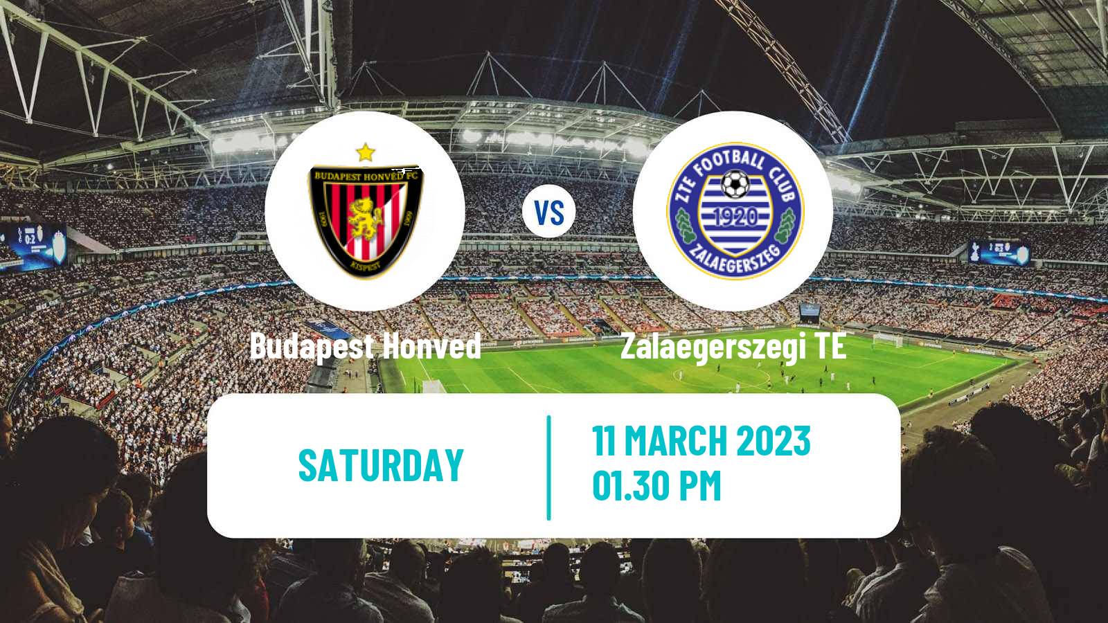 Soccer Hungarian NB I Budapest Honved - Zalaegerszegi TE