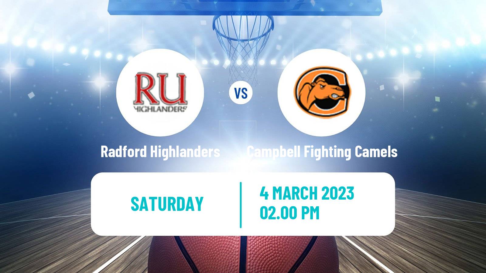 Basketball NCAA College Basketball Radford Highlanders - Campbell Fighting Camels