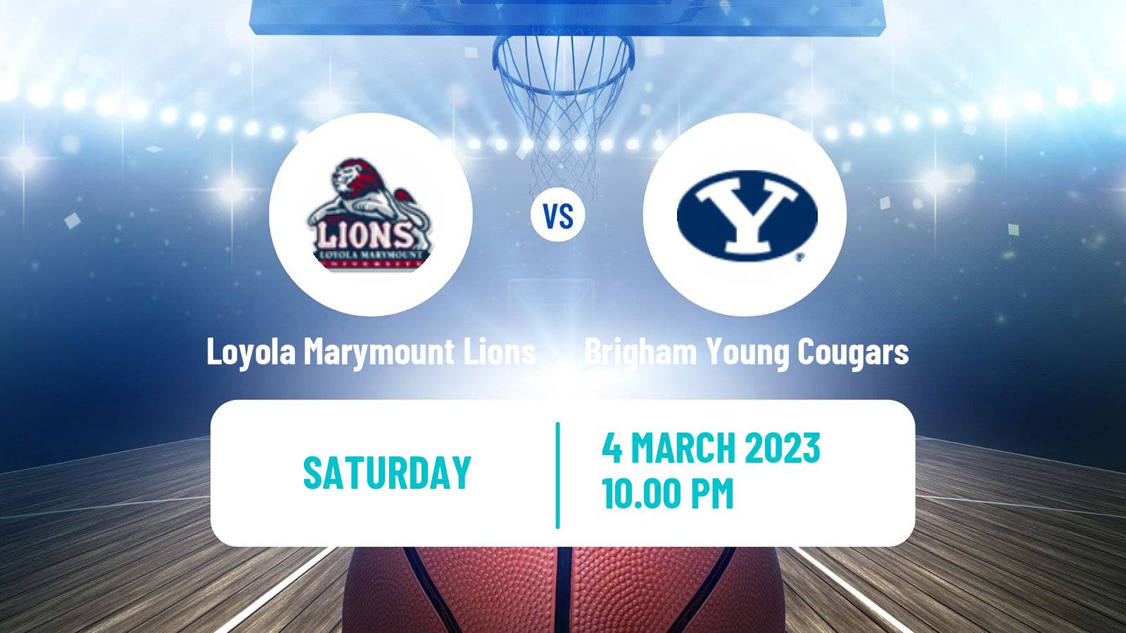 Basketball NCAA College Basketball Loyola Marymount Lions - Brigham Young Cougars