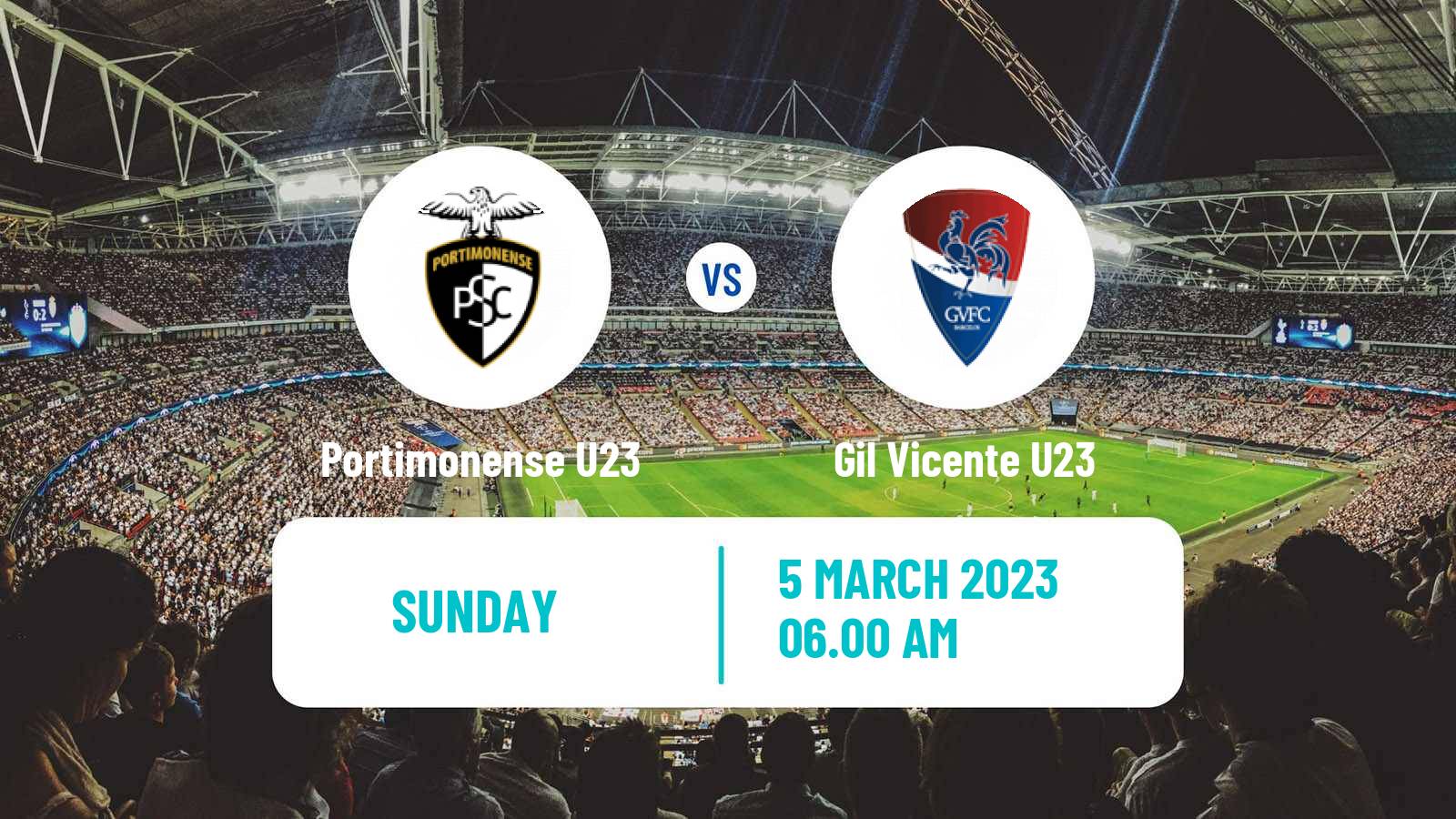 Soccer Portuguese Liga Revelacao U23 Portimonense U23 - Gil Vicente U23