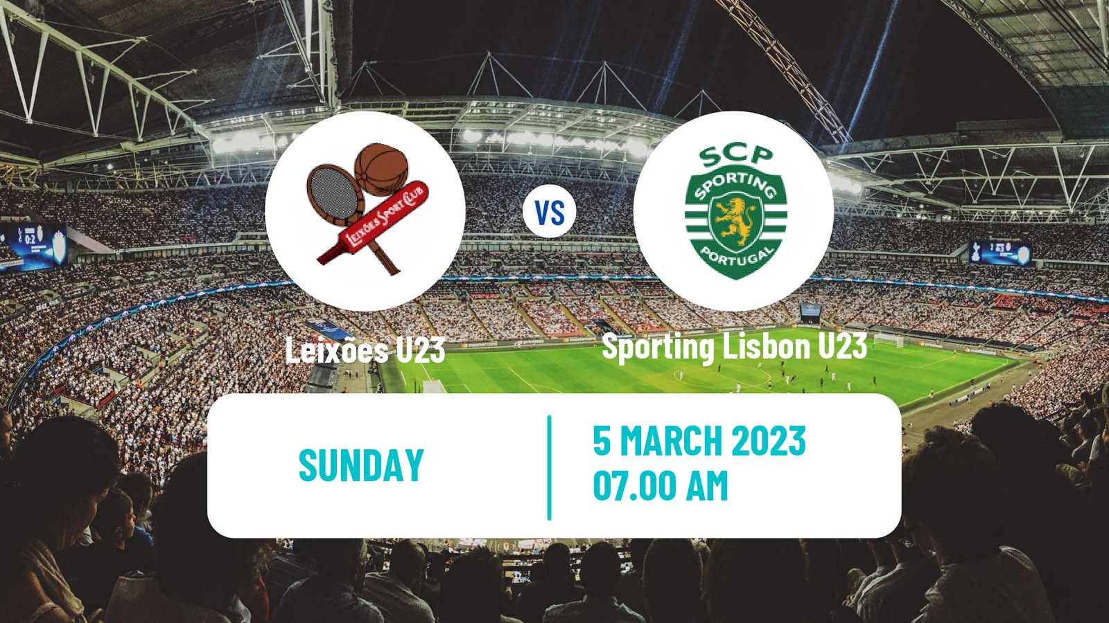 Soccer Portuguese Liga Revelacao U23 Leixões U23 - Sporting Lisbon U23