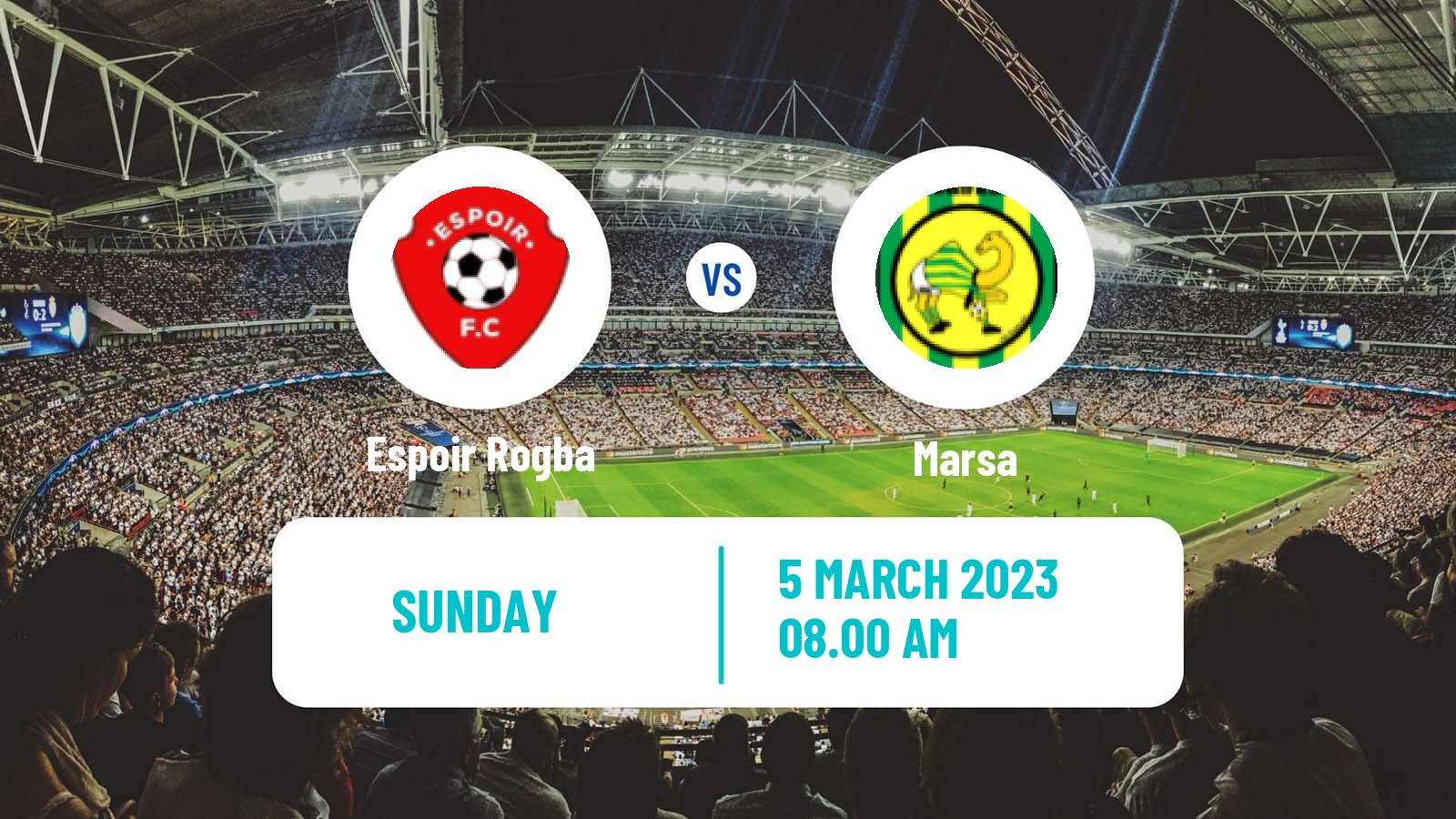 Soccer Tunisian Ligue 2 Espoir Rogba - Marsa