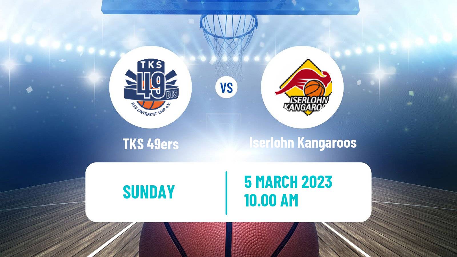 Basketball German Pro B Basketball TKS 49ers - Iserlohn Kangaroos