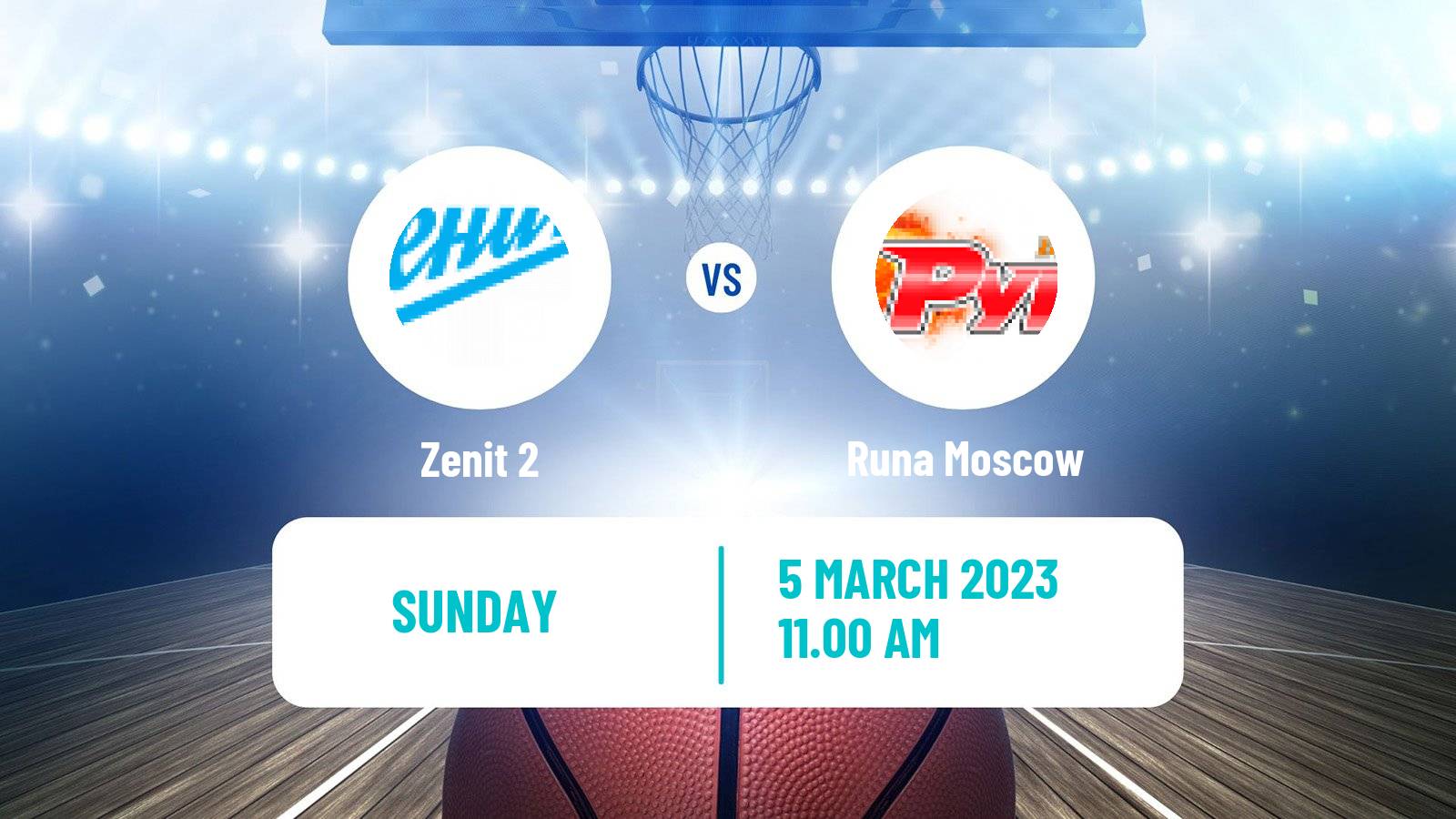 Basketball Russian Super League Basketball Zenit 2 - Runa Moscow