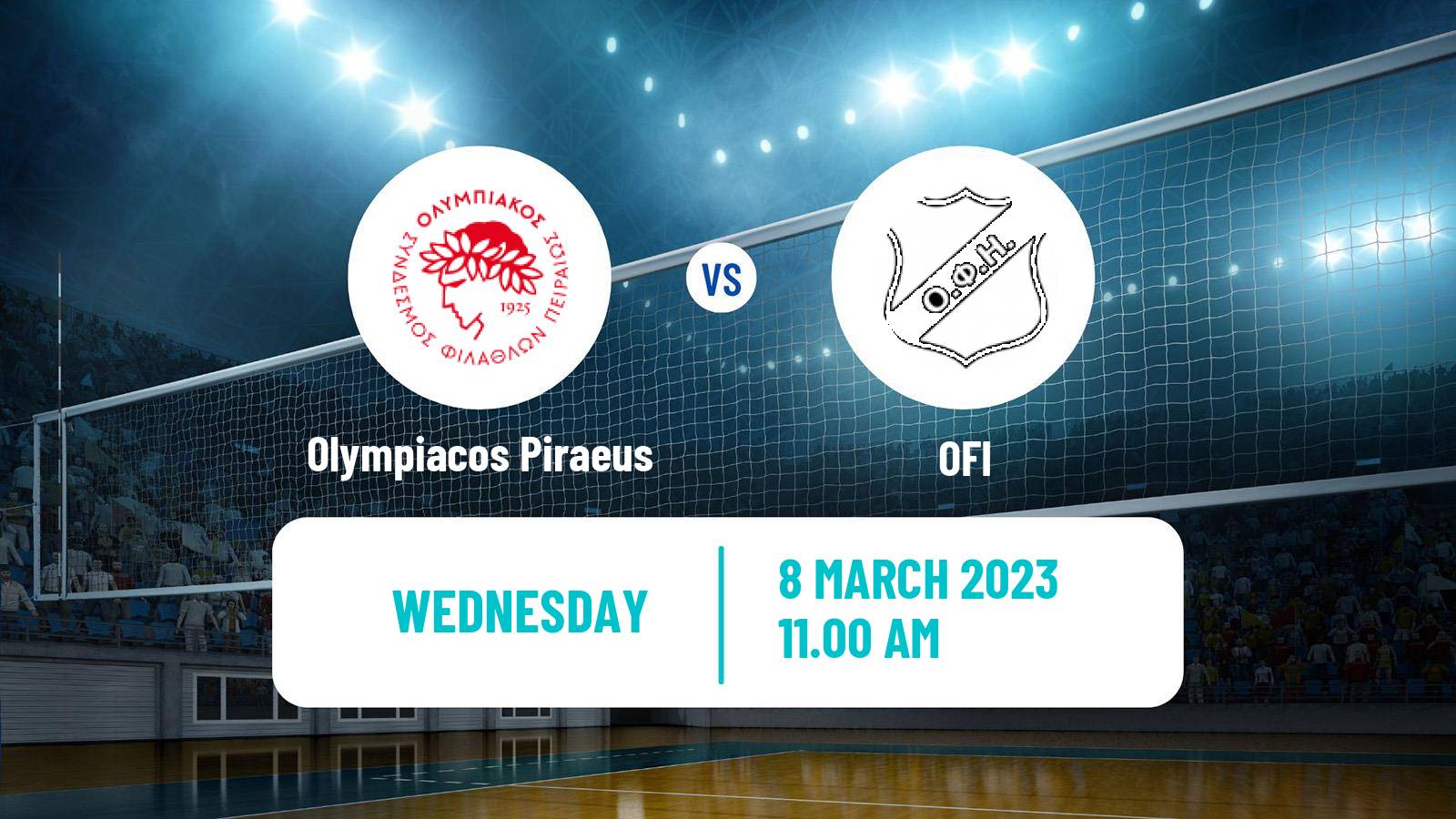 Volleyball Greek A1 Ethniki Volleyball Olympiacos Piraeus - OFI