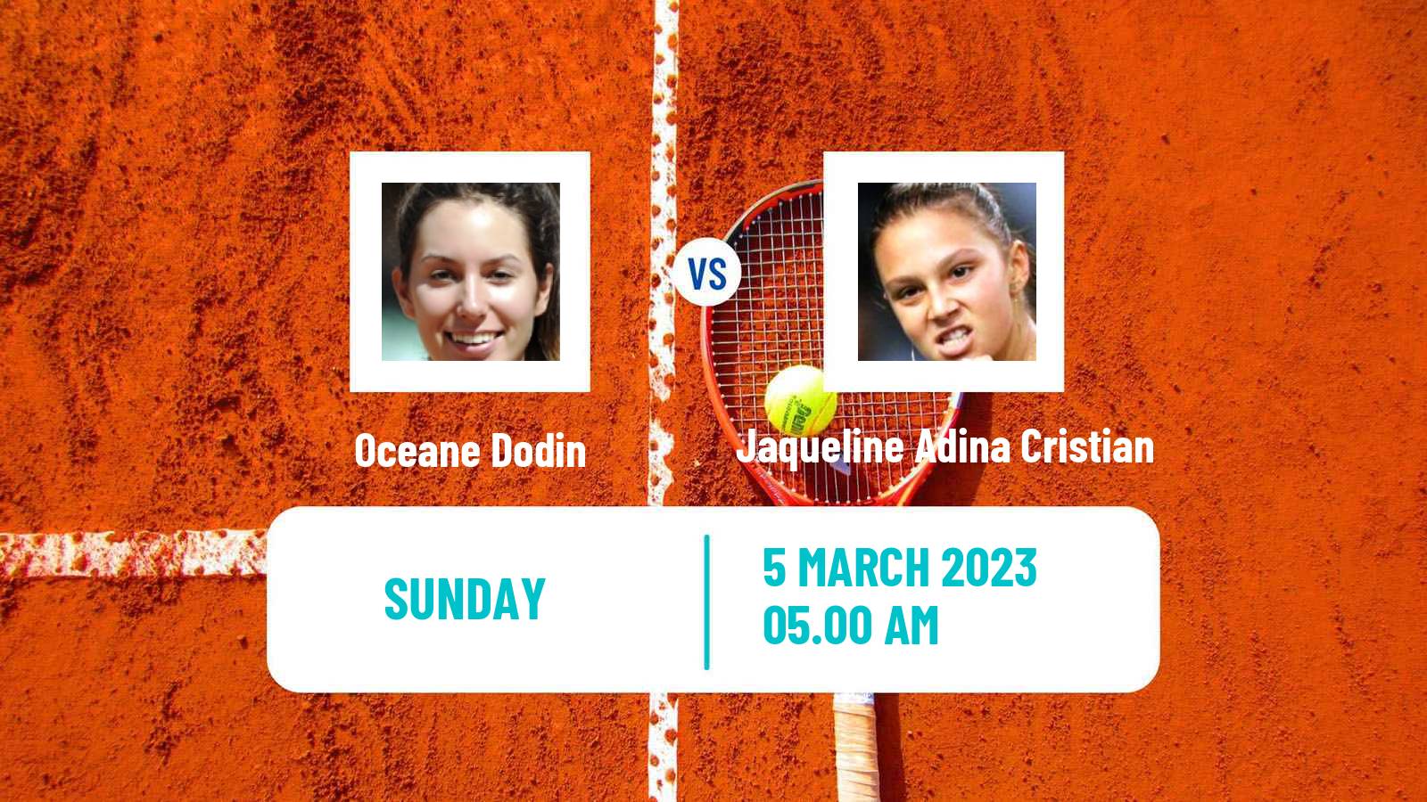 Tennis ITF Tournaments Oceane Dodin - Jaqueline Adina Cristian