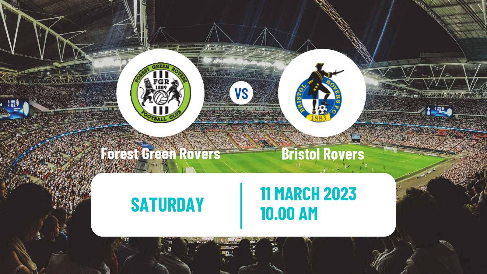 Soccer English League One Forest Green Rovers - Bristol Rovers