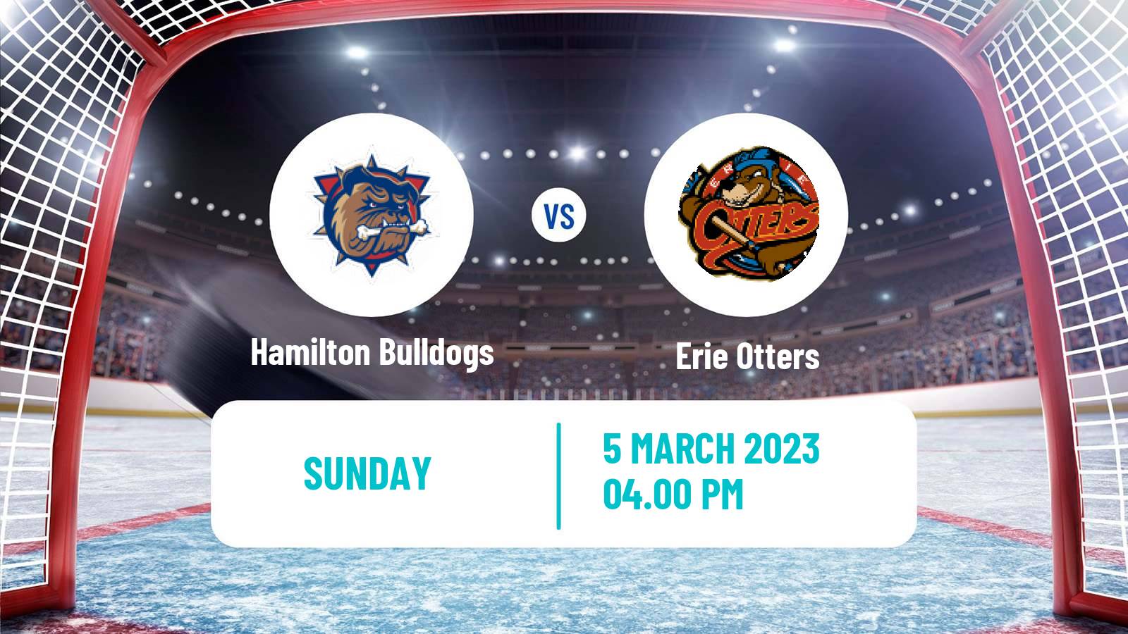 Hockey OHL Hamilton Bulldogs - Erie Otters