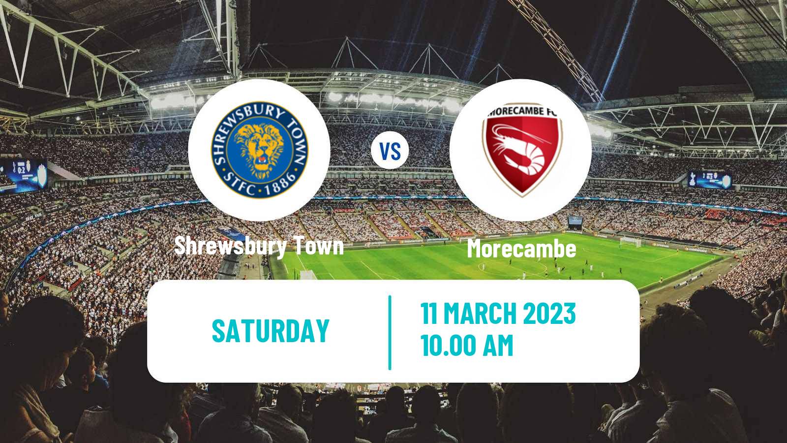 Soccer English League One Shrewsbury Town - Morecambe