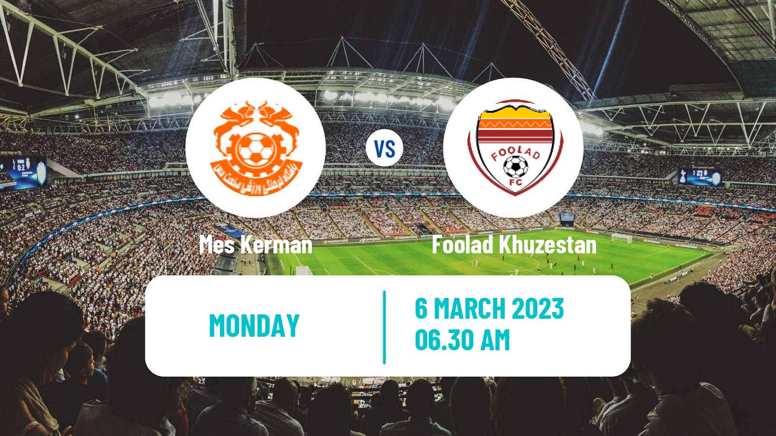 Soccer Iran Pro League Mes Kerman - Foolad Khuzestan