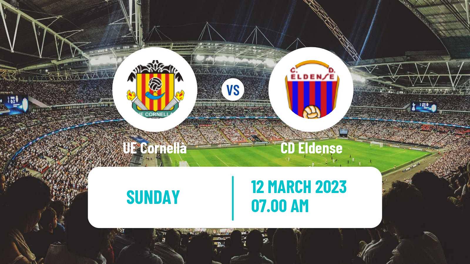 Soccer Spanish Primera RFEF Group 2 Cornellà - Eldense