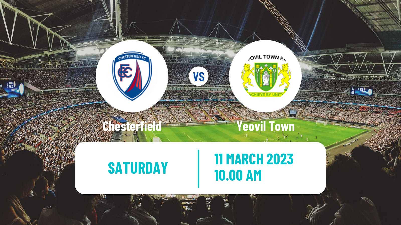 Soccer English National League Chesterfield - Yeovil Town