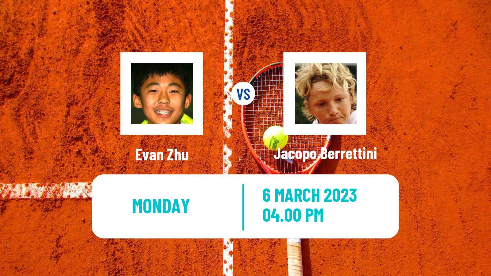 Tennis ATP Challenger Evan Zhu - Jacopo Berrettini