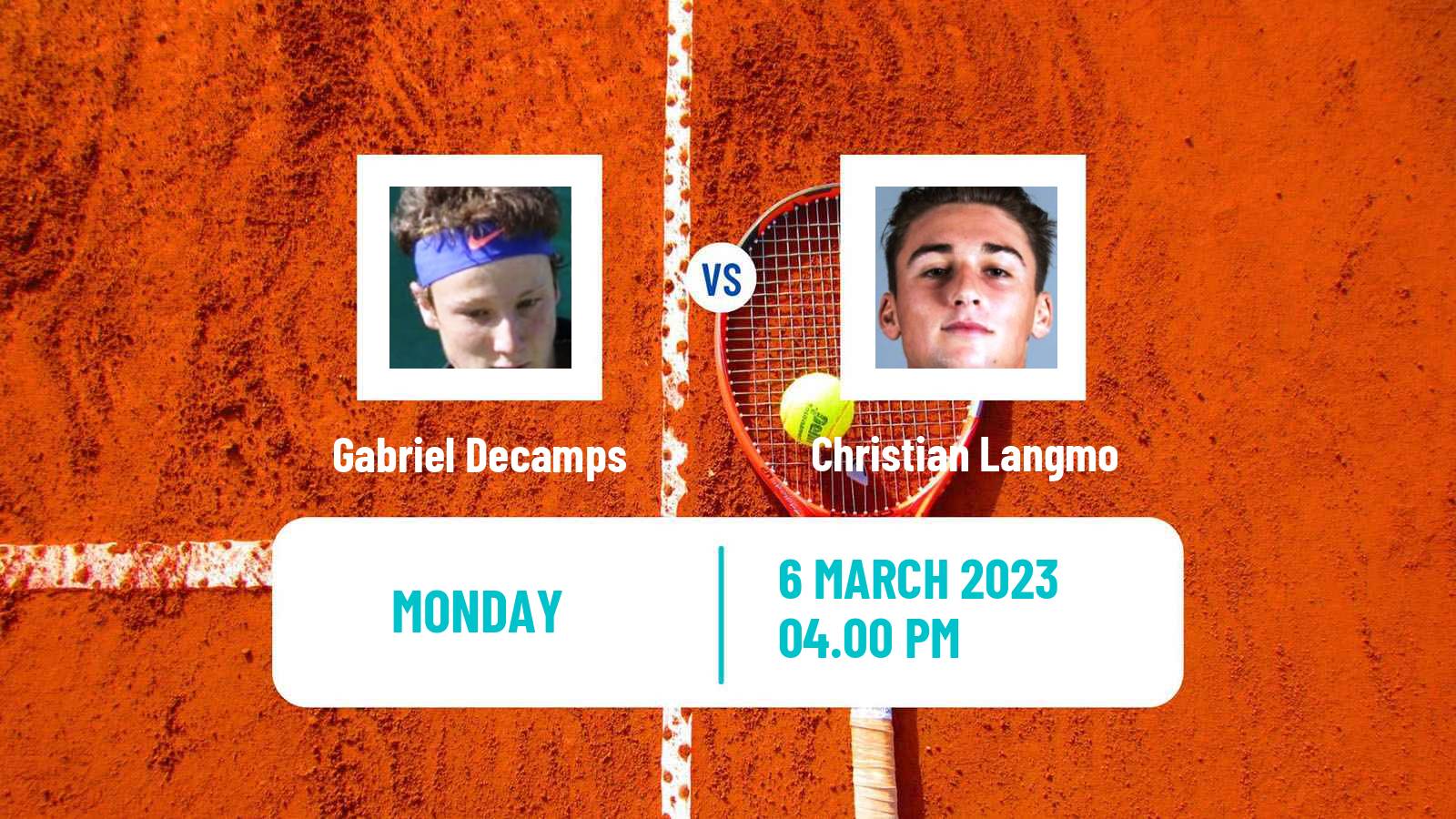 Tennis ATP Challenger Gabriel Decamps - Christian Langmo