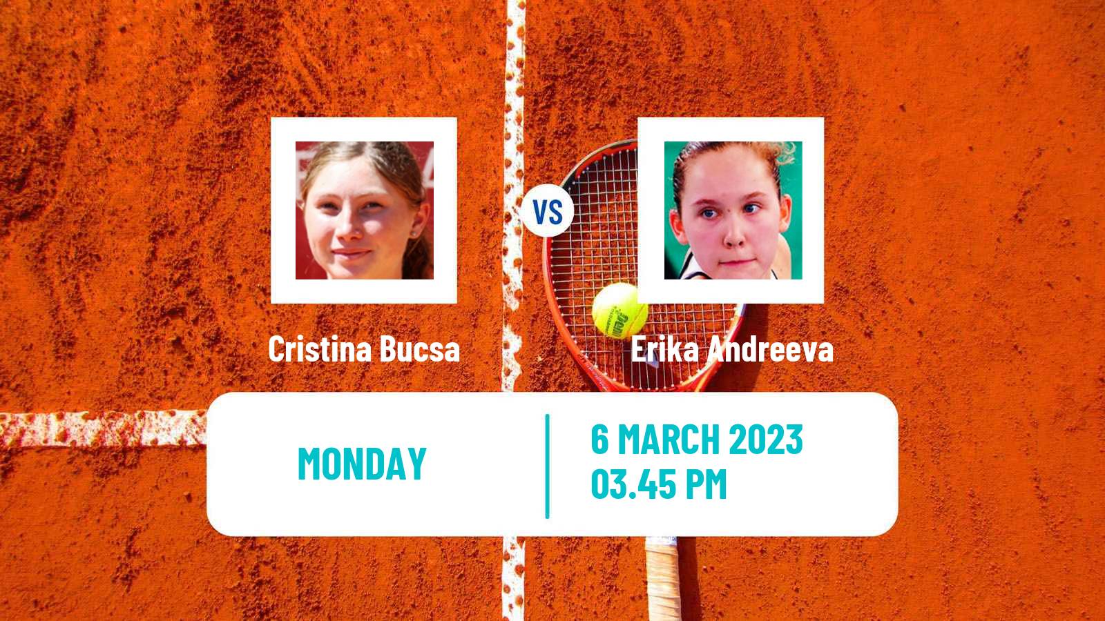 Tennis WTA Indian Wells Cristina Bucsa - Erika Andreeva