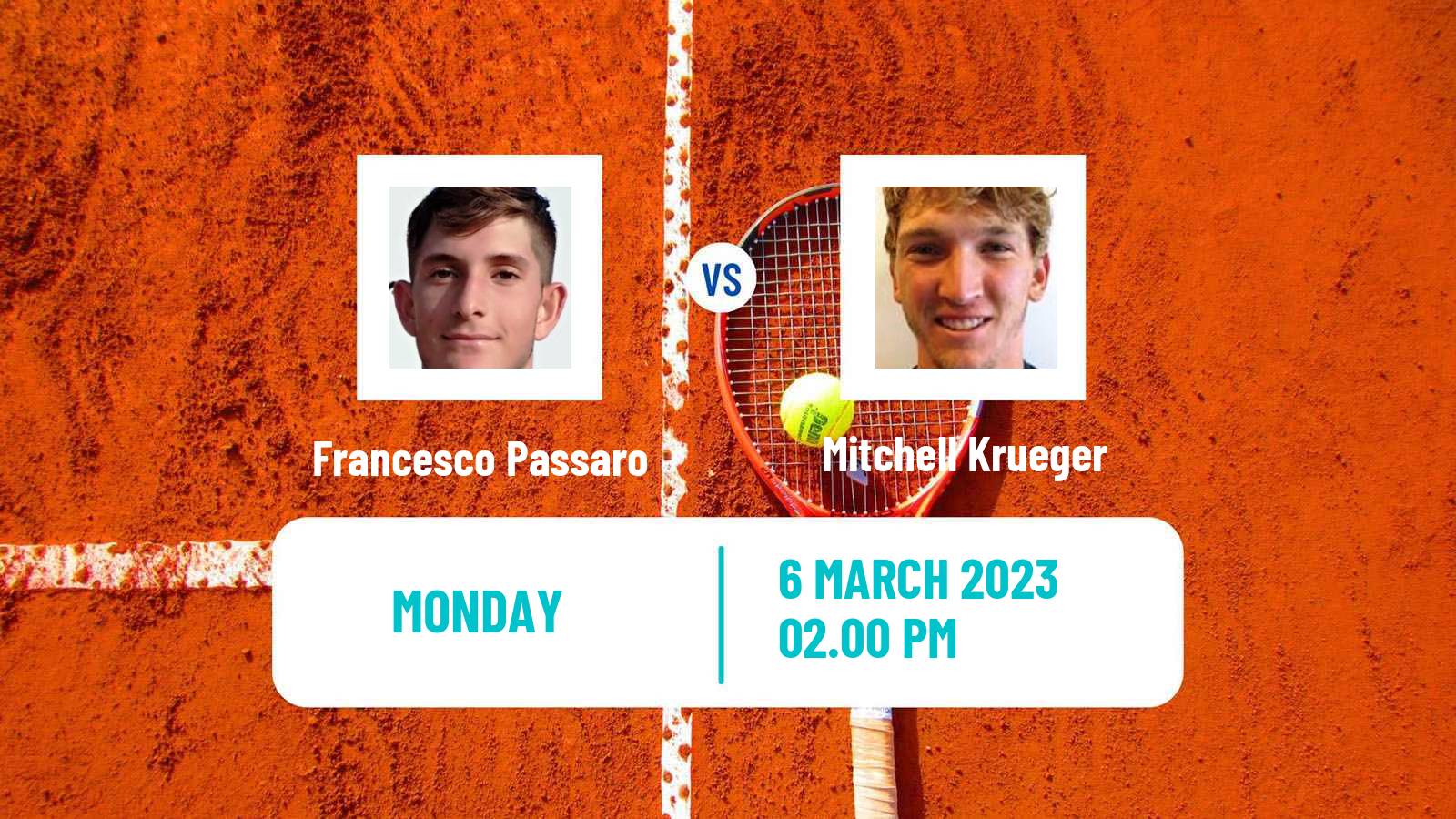 Tennis ATP Indian Wells Francesco Passaro - Mitchell Krueger