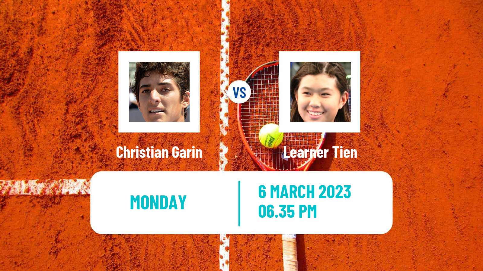 Tennis ATP Indian Wells Christian Garin - Learner Tien