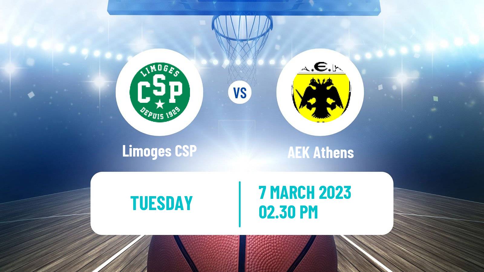 Basketball Champions League Basketball Limoges - AEK Athens