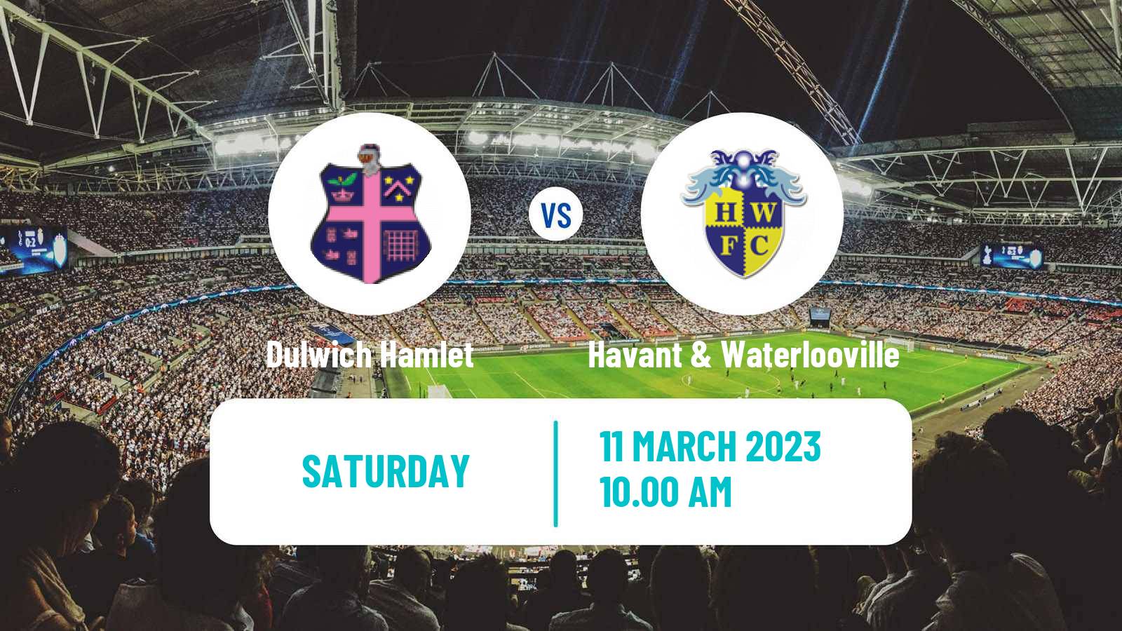 Soccer English National League South Dulwich Hamlet - Havant & Waterlooville