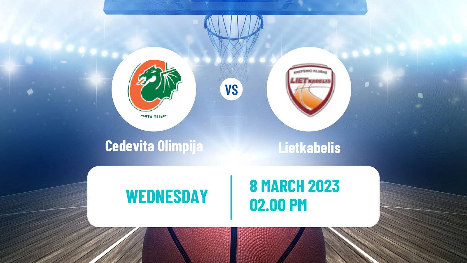 Basketball Eurocup Cedevita Olimpija - Lietkabelis