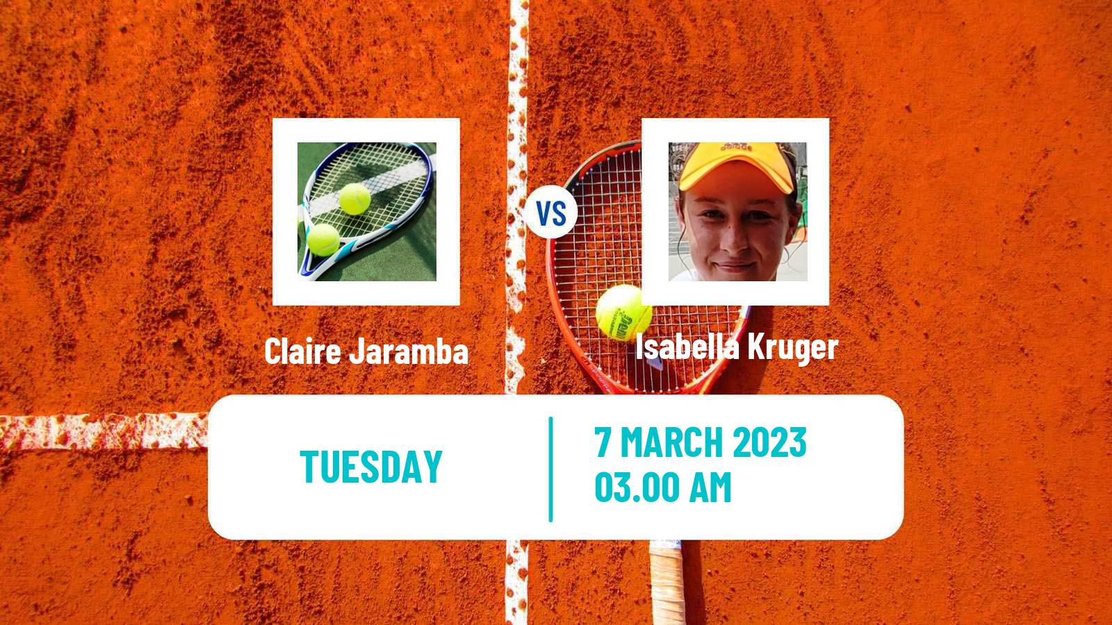 Tennis ITF Tournaments Claire Jaramba - Isabella Kruger