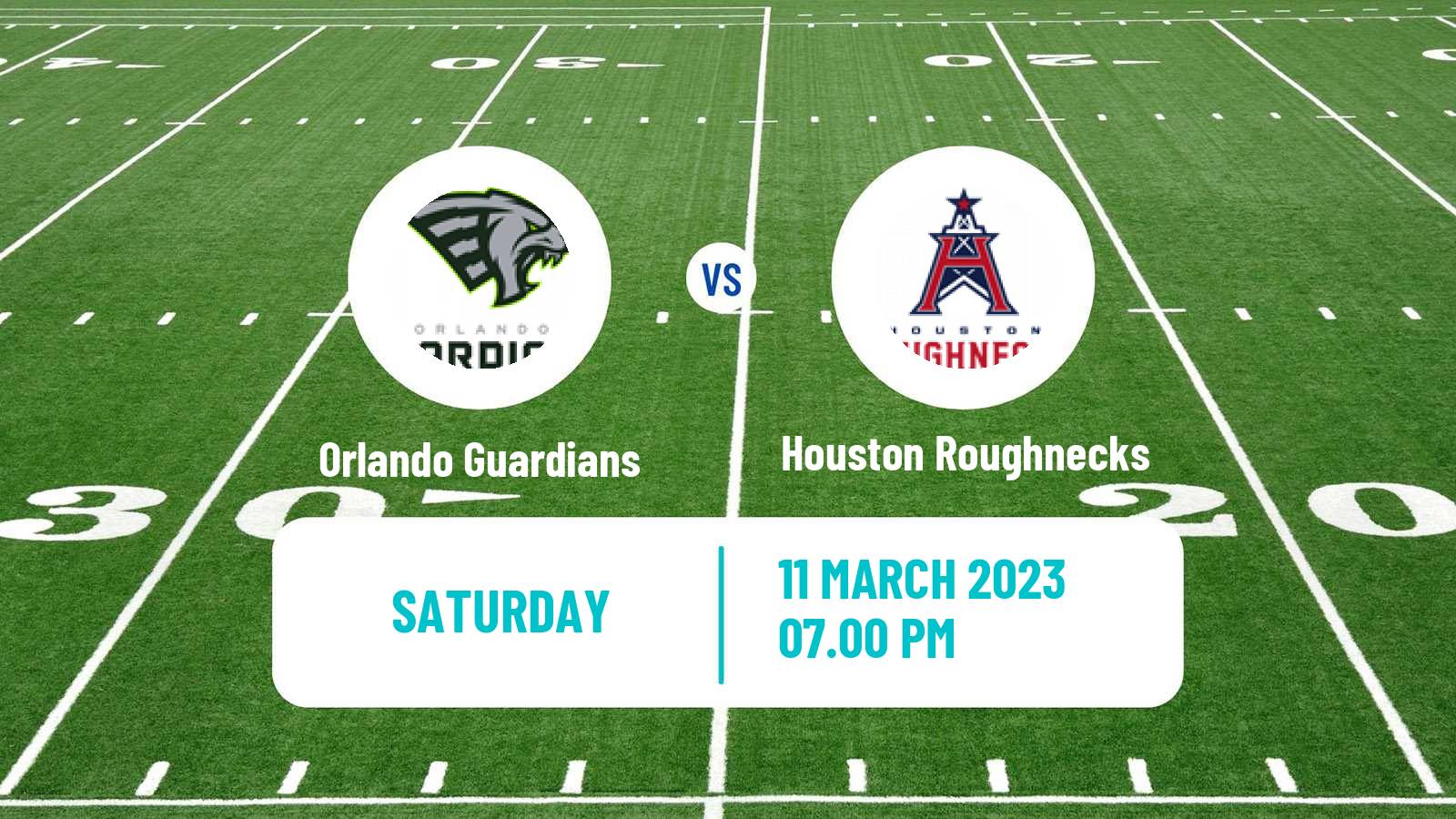 American football XFL Orlando Guardians - Houston Roughnecks