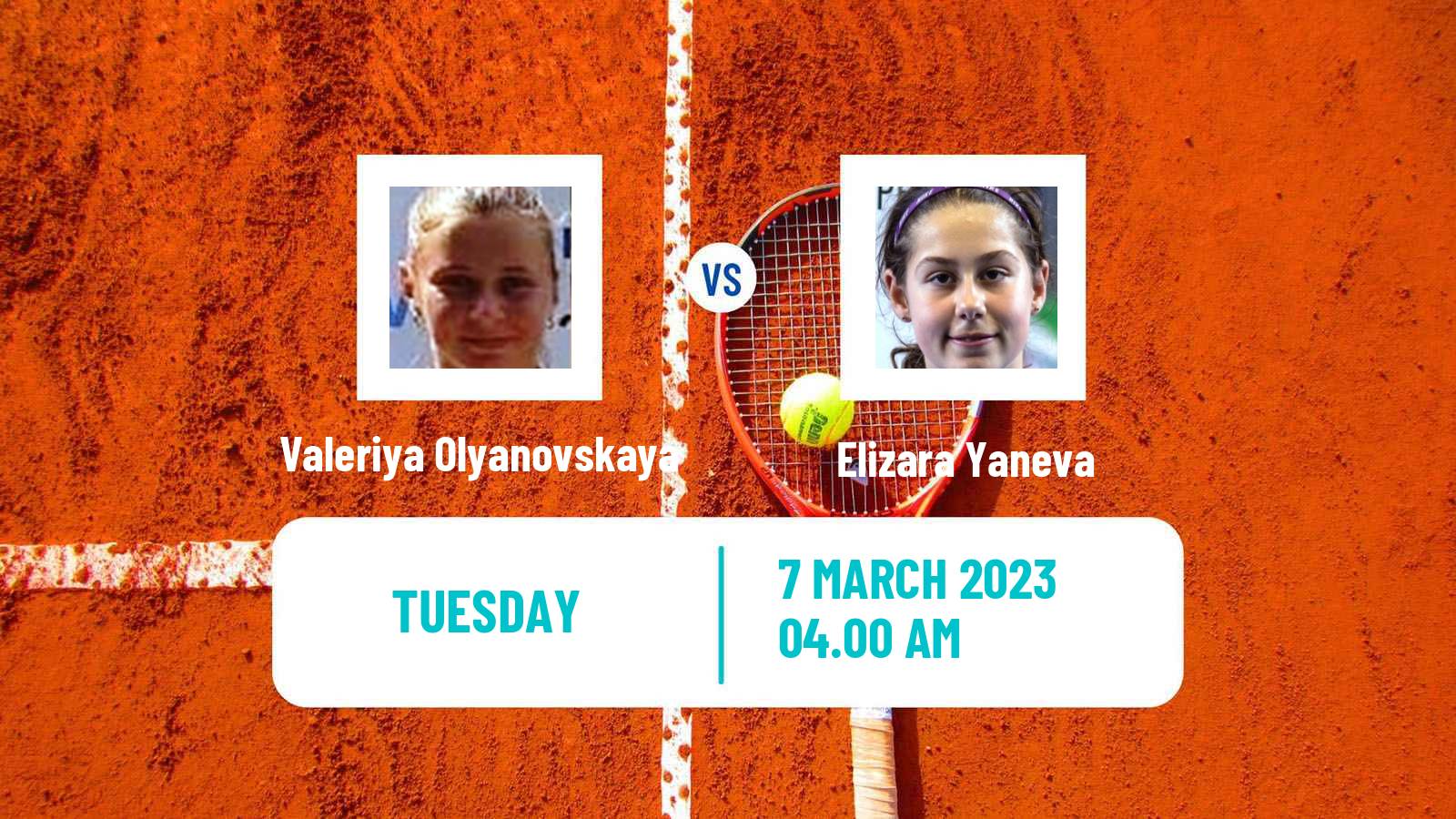 Tennis ITF Tournaments Valeriya Olyanovskaya - Elizara Yaneva