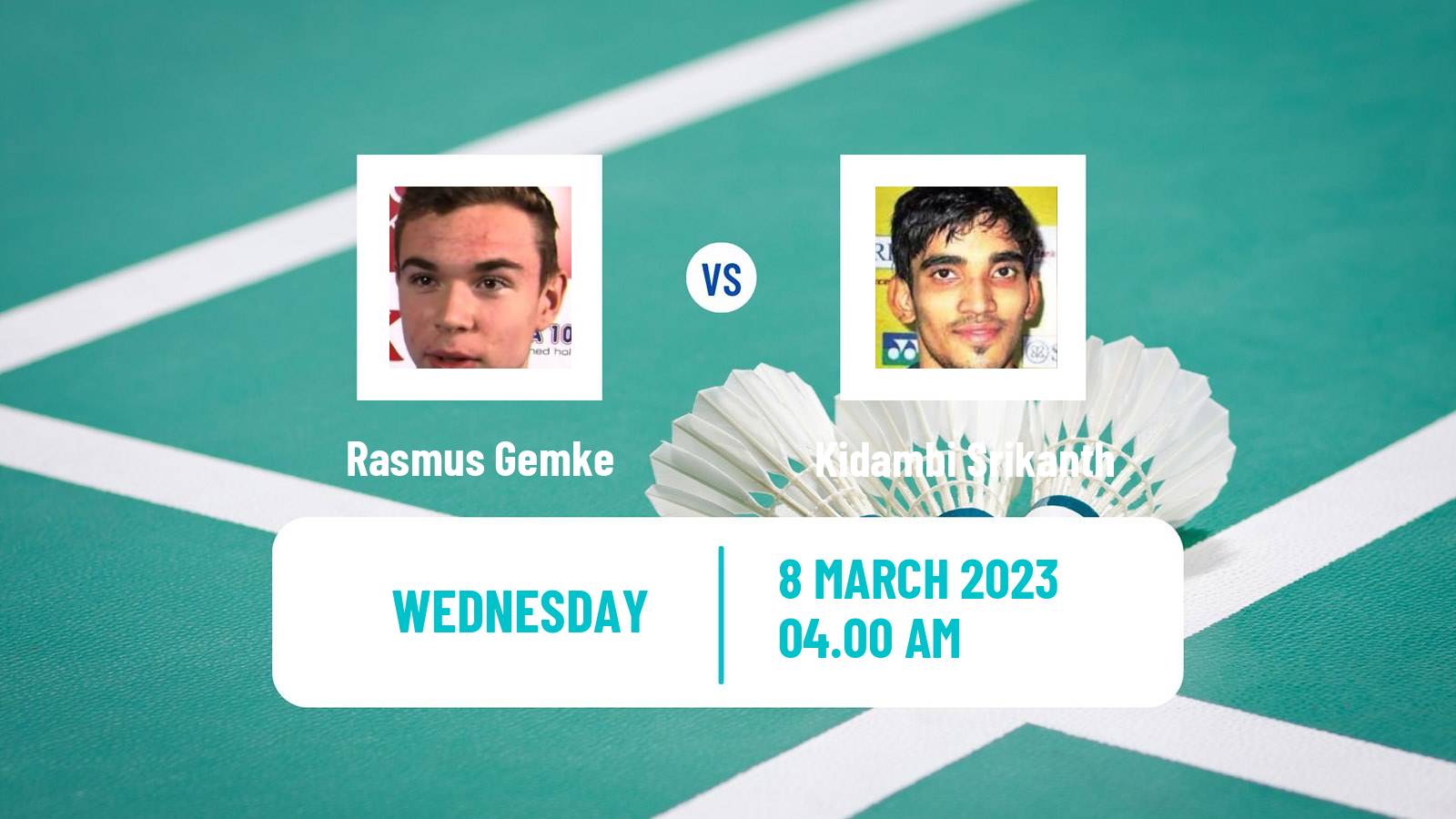 Badminton Badminton Rasmus Gemke - Kidambi Srikanth