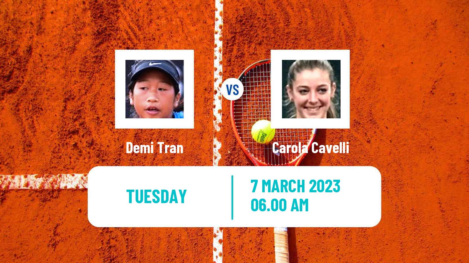 Tennis ITF Tournaments Demi Tran - Carola Cavelli