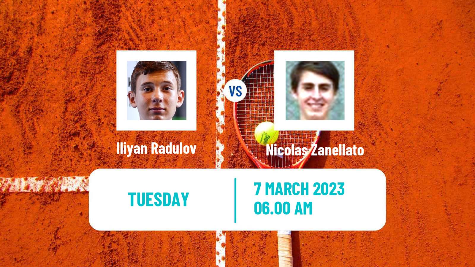 Tennis ITF Tournaments Iliyan Radulov - Nicolas Zanellato