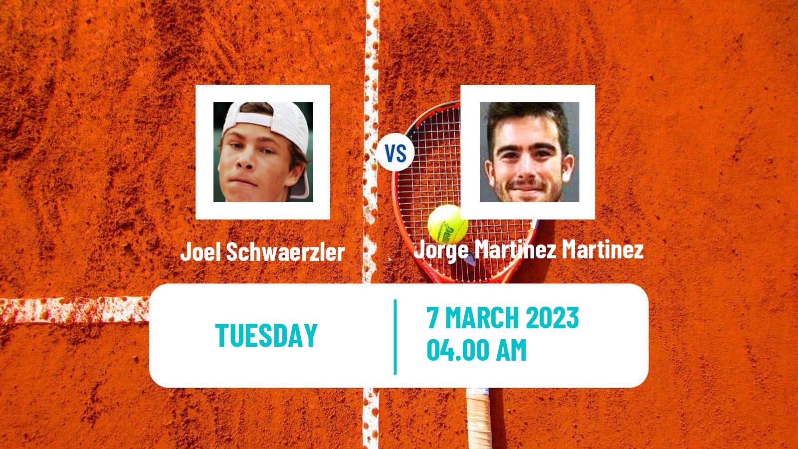 Tennis ITF Tournaments Joel Schwaerzler - Jorge Martinez Martinez