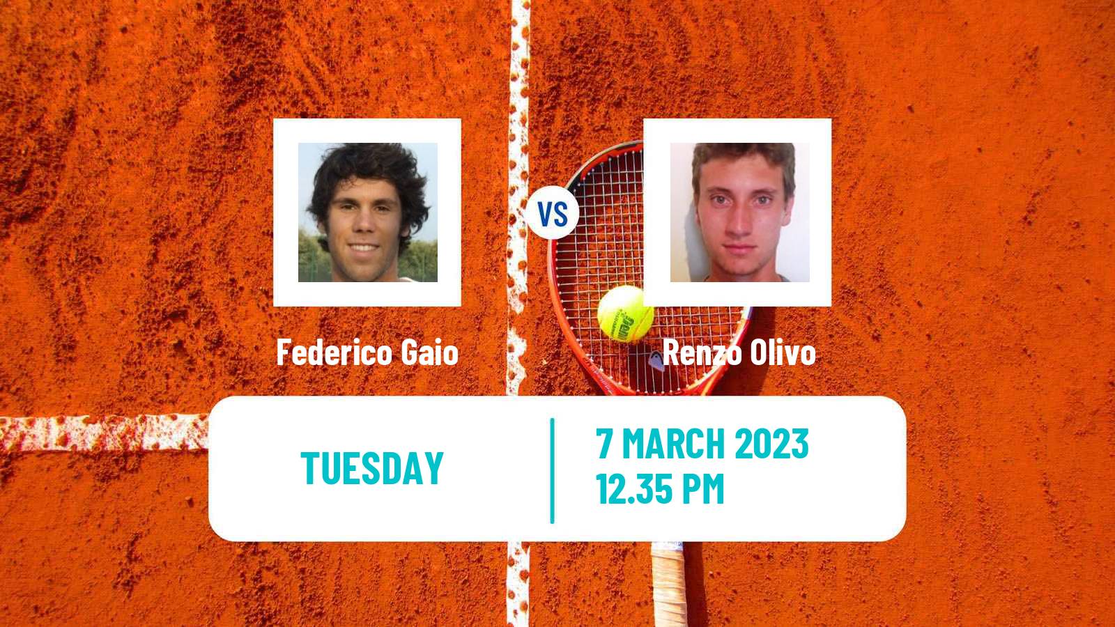 Tennis ATP Challenger Federico Gaio - Renzo Olivo