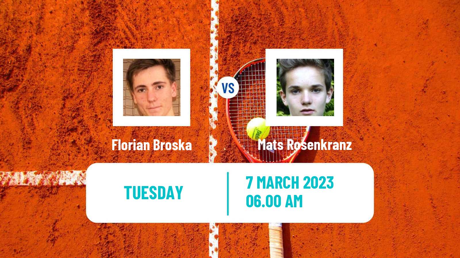 Tennis ITF Tournaments Florian Broska - Mats Rosenkranz