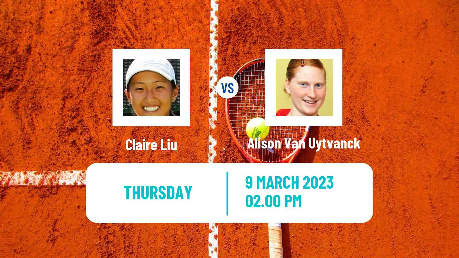 Tennis WTA Indian Wells Claire Liu - Alison Van Uytvanck