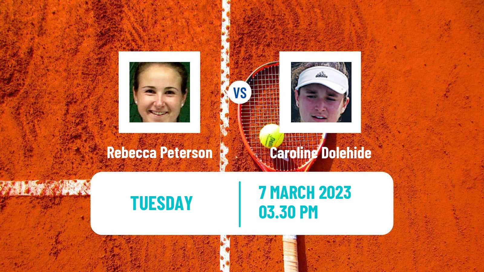 Tennis WTA Indian Wells Rebecca Peterson - Caroline Dolehide