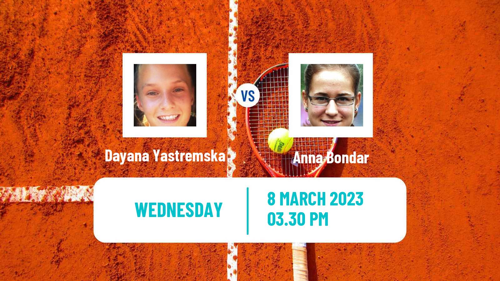 Tennis WTA Indian Wells Dayana Yastremska - Anna Bondar