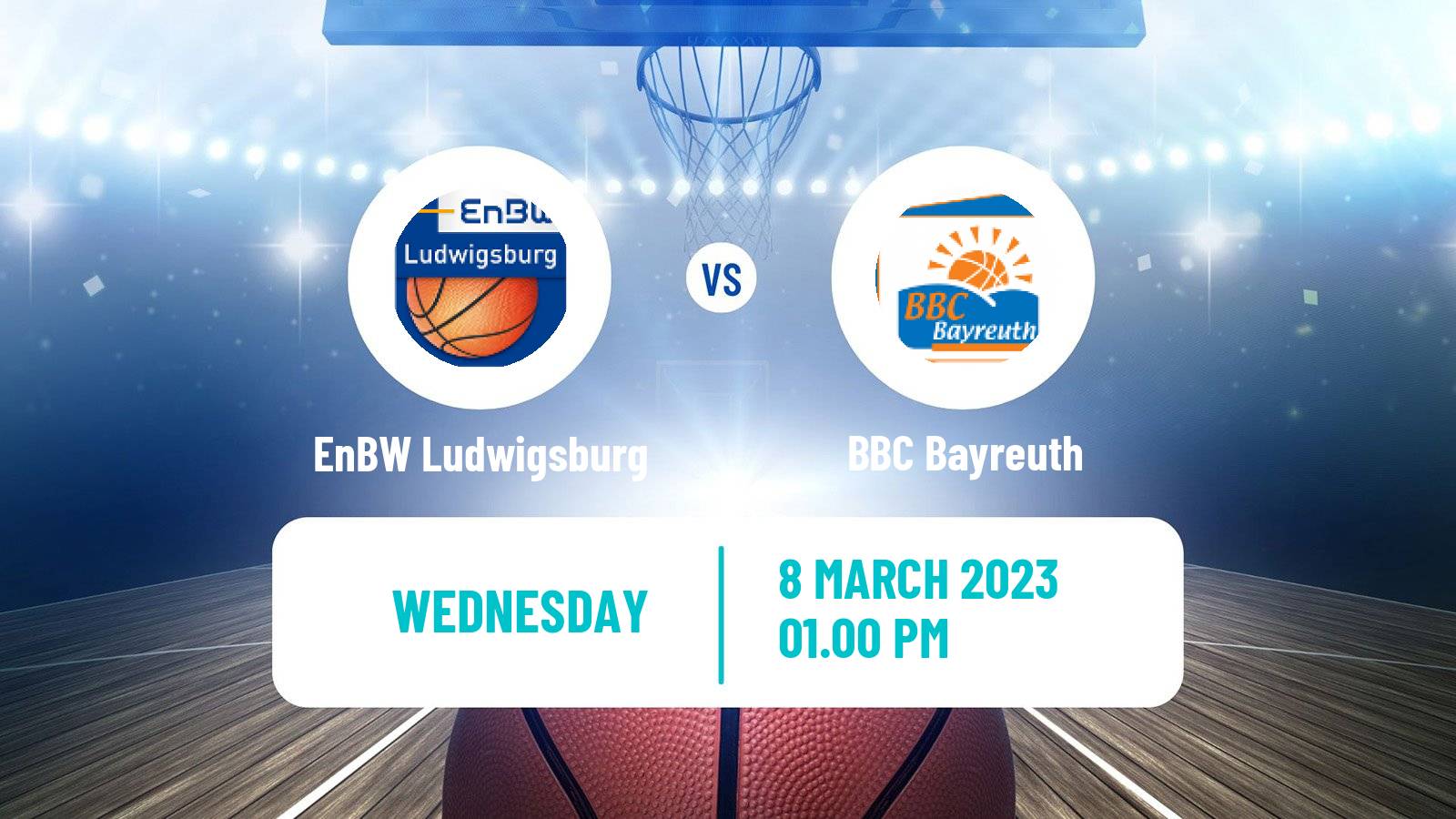 Basketball German BBL EnBW Ludwigsburg - BBC Bayreuth