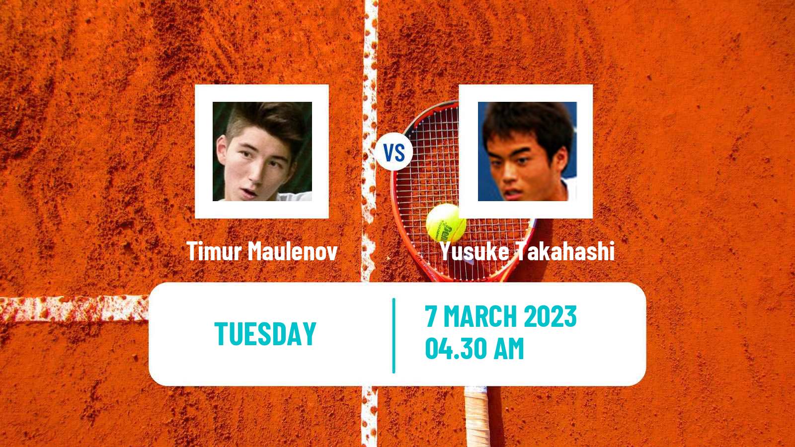 Tennis ITF Tournaments Timur Maulenov - Yusuke Takahashi